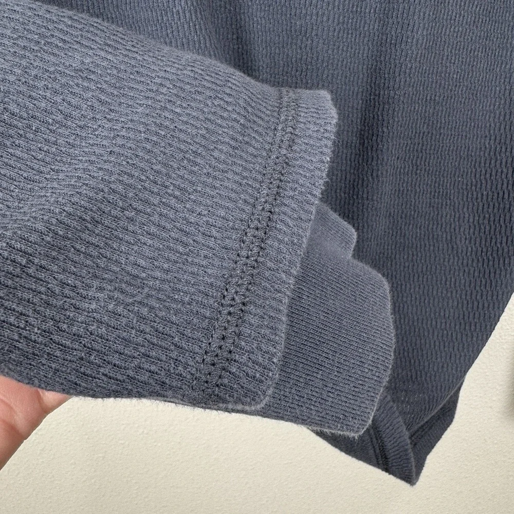 American Eagle Shirt Mens XL Blue Thermal Crewneck Vintage Fit Y2K Pullover‎